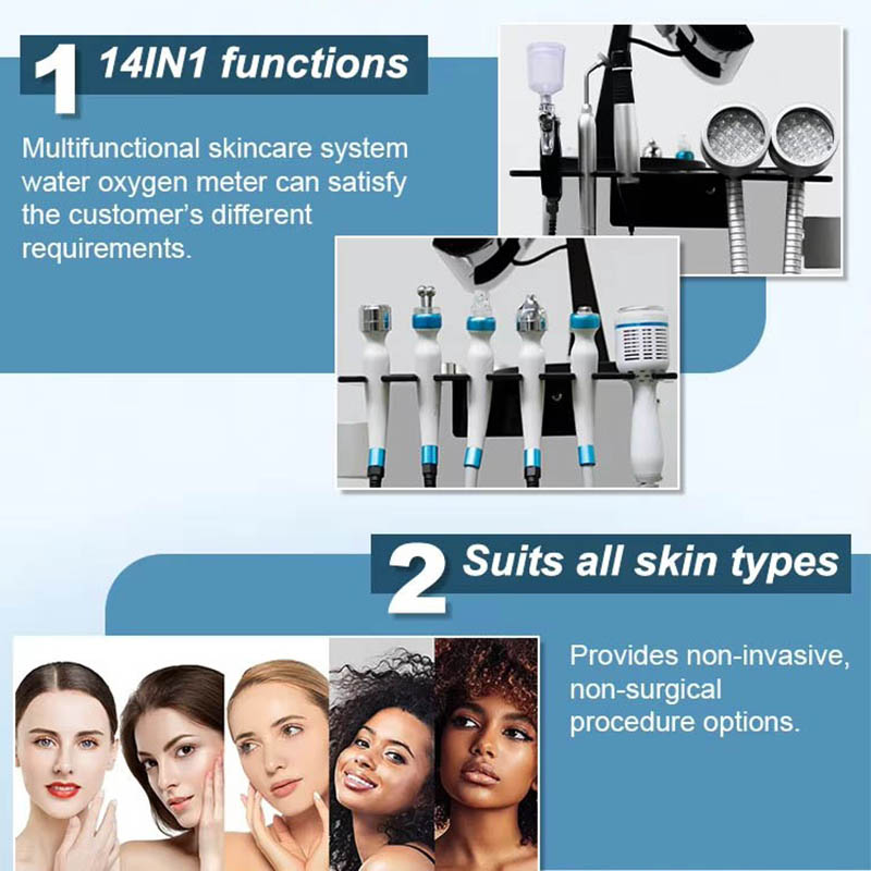 Professional Hydrodermabrasion Mask Facials Machine Skin Care Deep Moisturizing Hydra Oxygen Facial Machine
