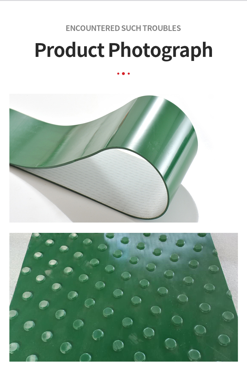 Green Grass Pattern Industrial Conveyor Belt, Anti-skid Wear-resistant and Anti-aging Assembly Line Equipment, Transmission Belt