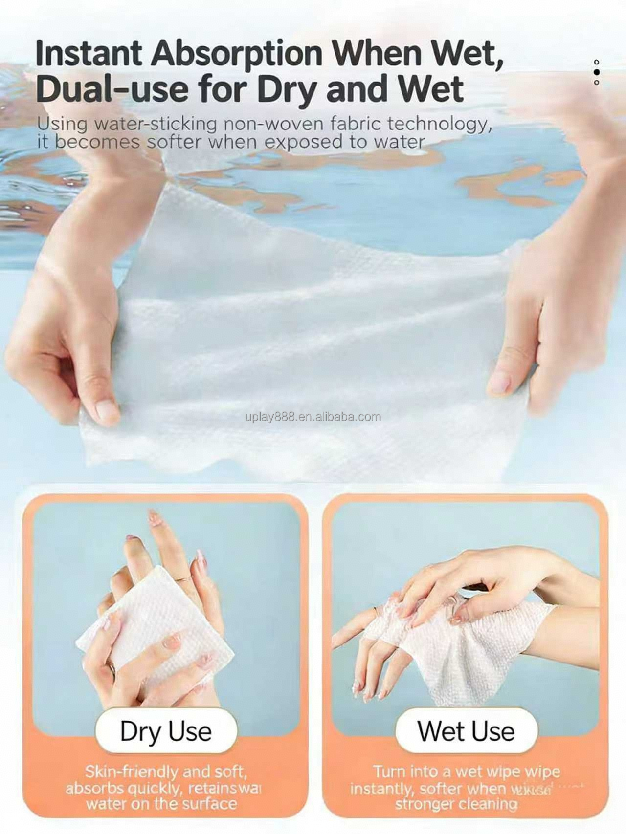 Factory Direct OEM Spunlace Non-woven Disposable Facial Towel Custom Soft Cleansing Towel Wholesale