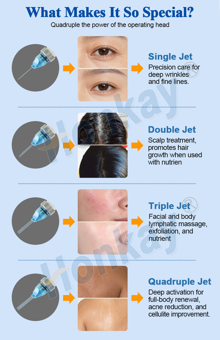 Vertical spa use Customization jet Peel Oxygen Injection and Spray Facial Hydra Water Dermabrasion Machine