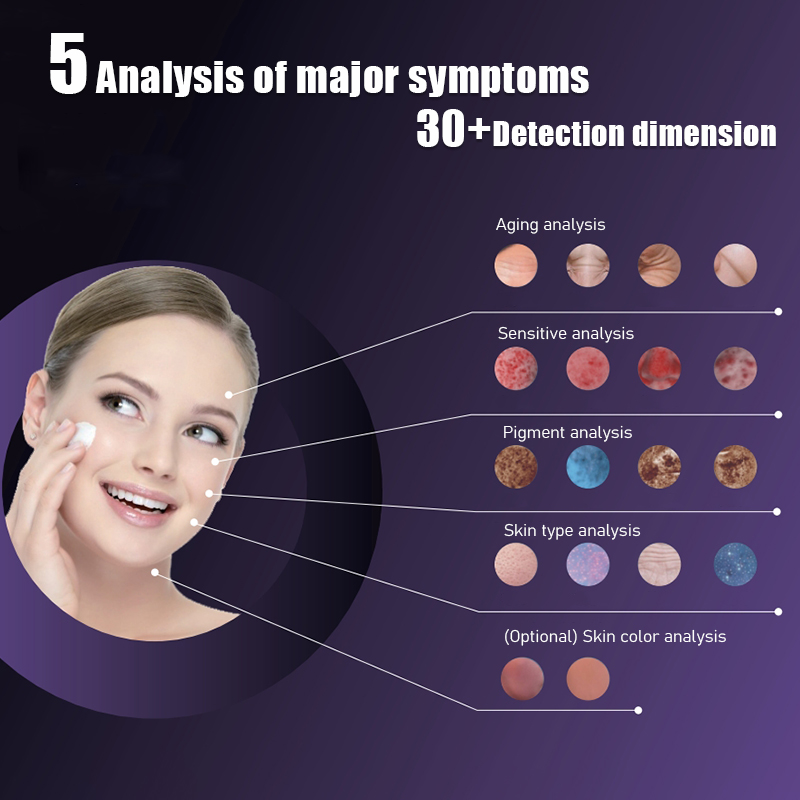 Factory Production New Multifunctional 3D Beauty PC Skin Image Analyzer Intelligent Facial Analysis Test