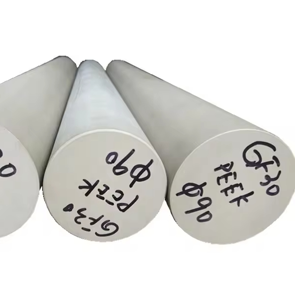 Pure GF30PEEK Rod Manufacturer Imported Fiber Reinforced PEEK Rod Food Grade Anti-Aging Fire Resistant Features for Industrial