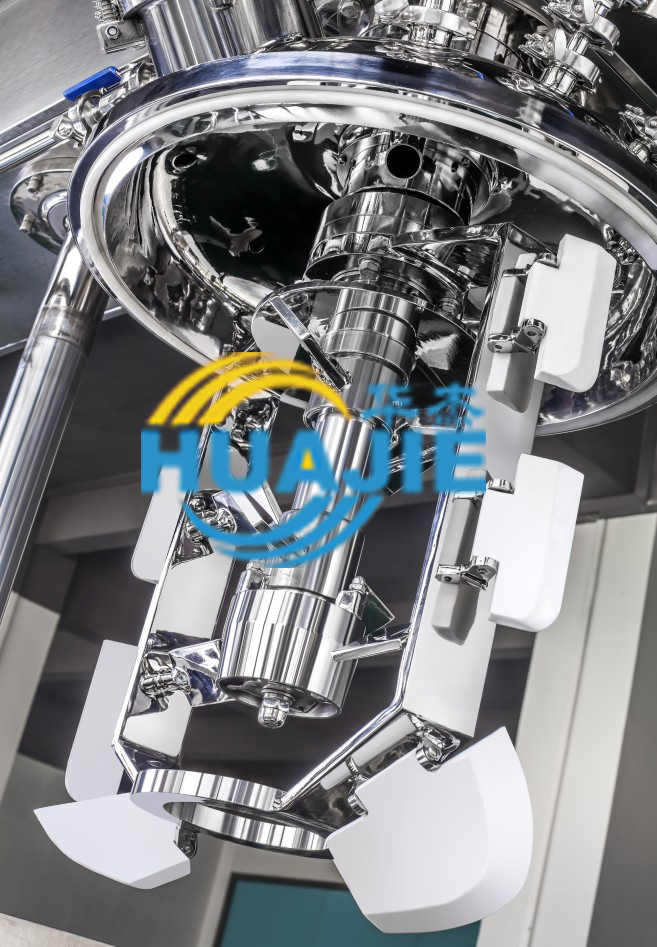 HUAJIE Automatic Cosmetic Ointment Vacuum Emulsification Mixing Homogenizing Equipment Beauty Cream Making Machine
