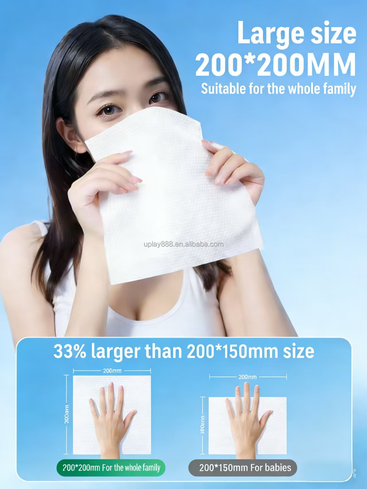 Factory Direct OEM Spunlace Non-woven Disposable Facial Towel Custom Soft Cleansing Towel Wholesale