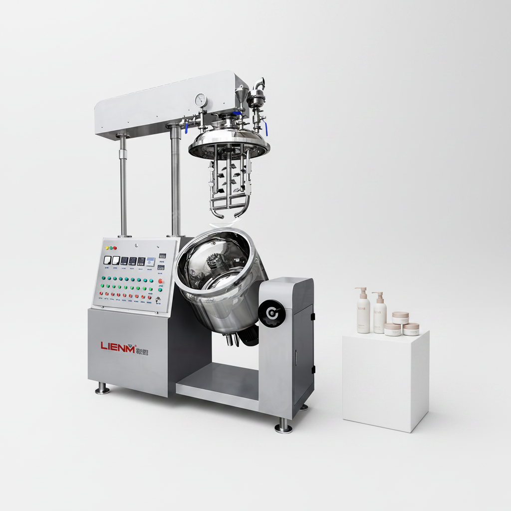 Automatic Mixer Machine Rotary Mixer Shampoo and Conditioner Making Machine Cosmetic Cream Emulsifying Machine