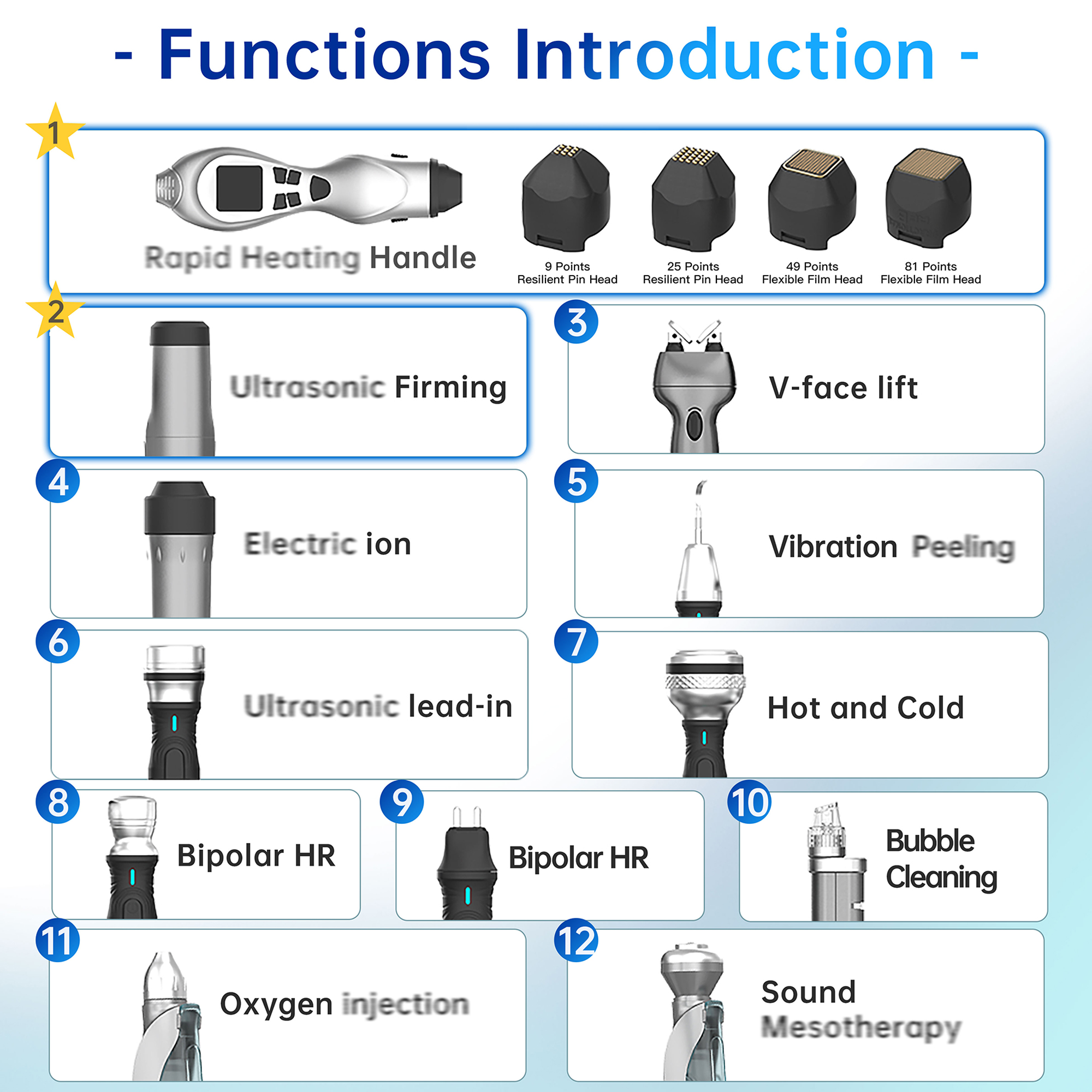 Manufacturer Price Facial Lifting Hydra Machine 12 in 1 Dermabrasion Rejuvenation Facial Machine Salon Hydra Machine