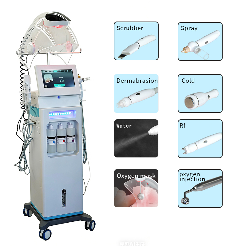 Hydro Dermabrasion Oxygen Injection Machine, Multi-functional Facial Device for Deep Cleansing