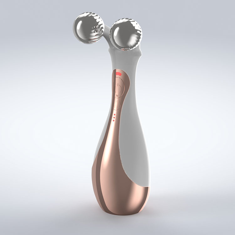 2025 OEM ODM Home Held Skin Firming and Lifting Device with Microcurrent Vibration Therapy Massage Roller for Face Neck Use