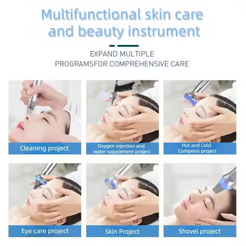 10-in-1 Hydrodermabrasion Facial Machine | 2024 Professional Oxygen Skin Care Device for Commercial Use (CN Plug Compatible)