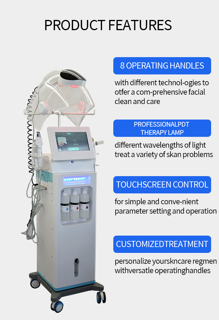 Hydro Dermabrasion Oxygen Injection Machine, Multi-functional Facial Device for Deep Cleansing