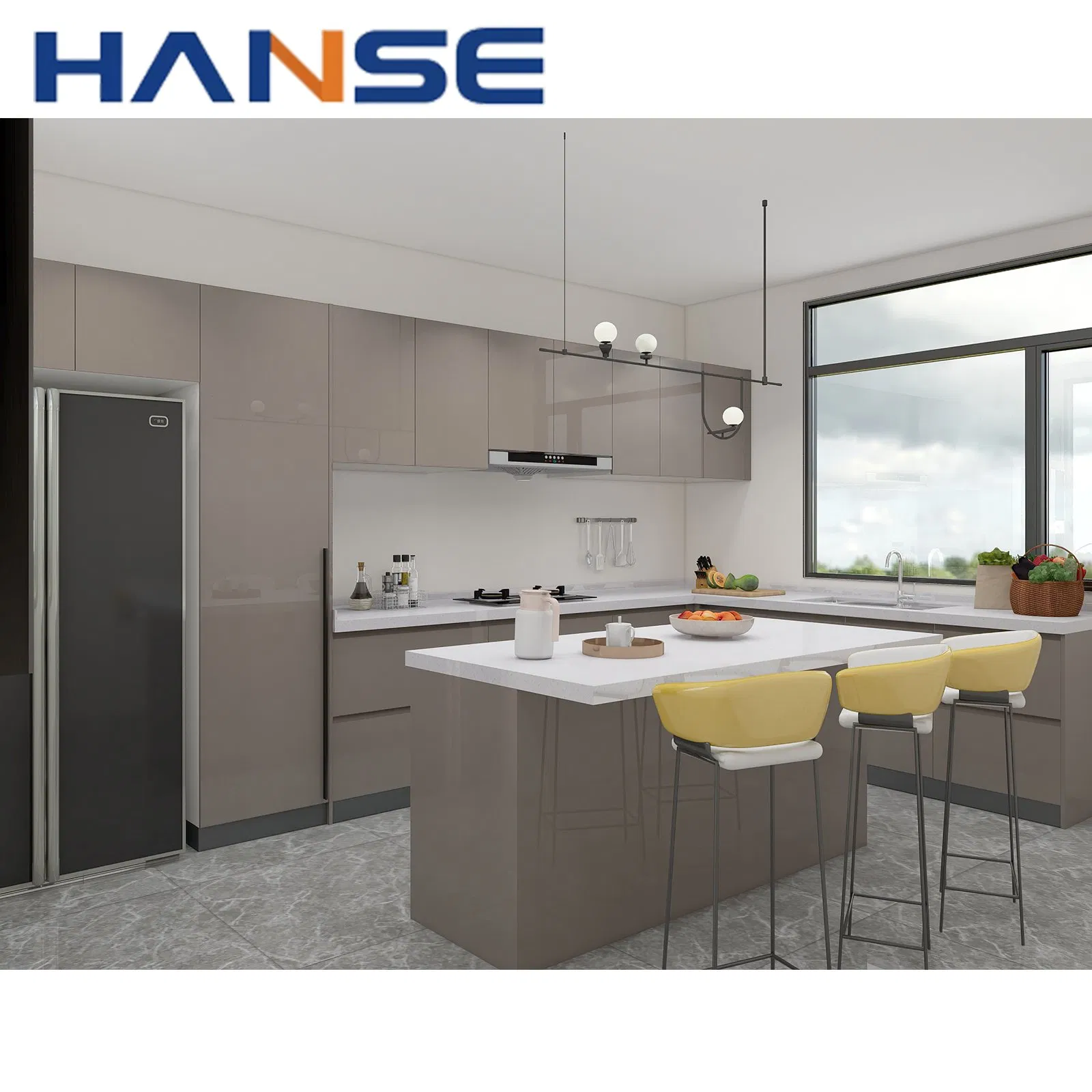 Luxury Modern Whole House Customization Complete Island Solid Wood Pantry Custom Kitchen Cabinets