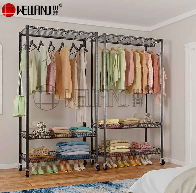 OEM &amp; ODM Manufacture Freestanding 3 Tiers Closet Hanging Coat Rack for Entryway or Bedroom