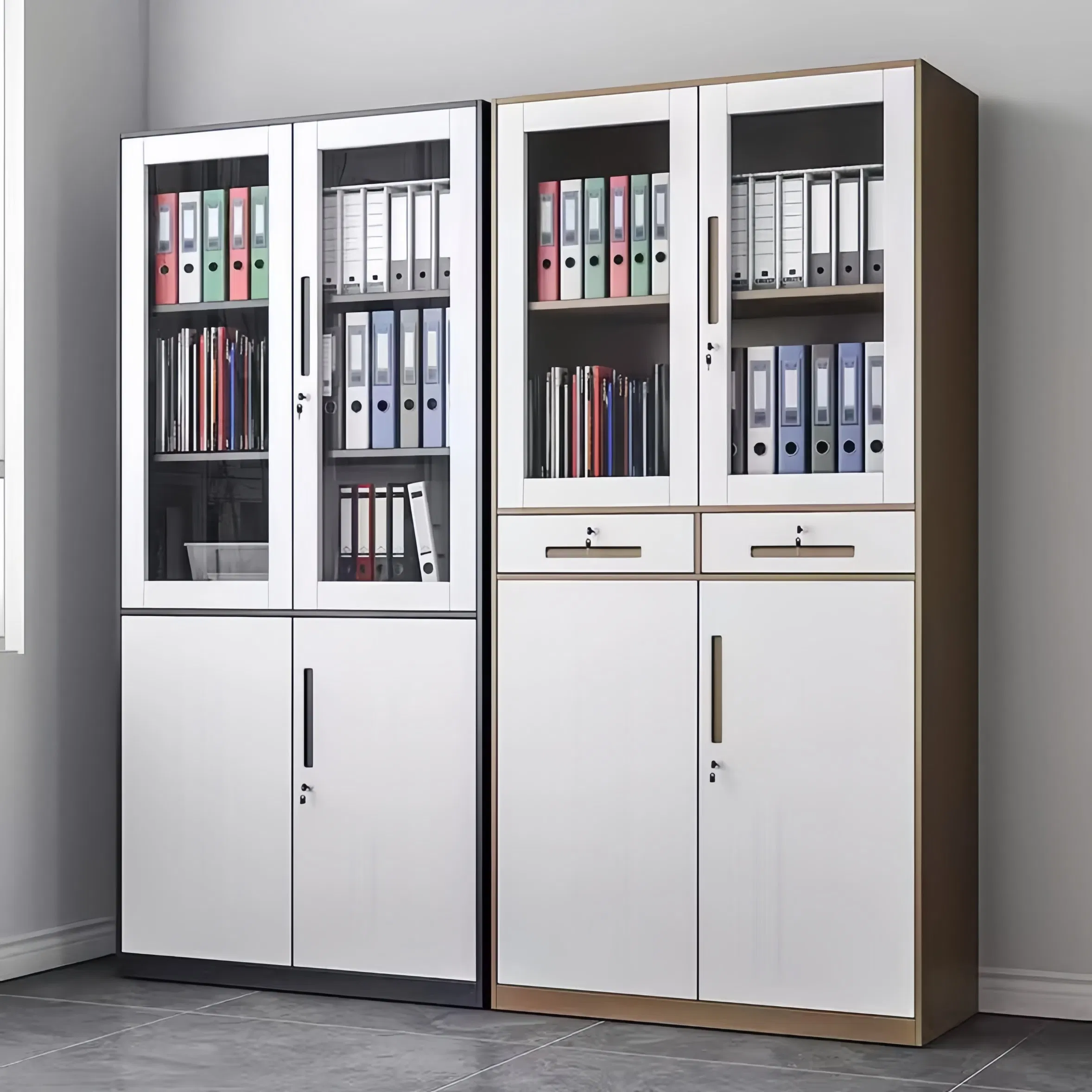 Style Steel Office Furniture Swing 2 Door File Cabinet for School Workshop Home Office &amp; Hospital Filing Storage Cabinet