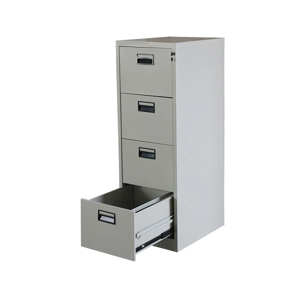 Office Steel File Cabinet 4 Drawer Vertical Cabinet Anti-Tilt System Metal Filing Locker