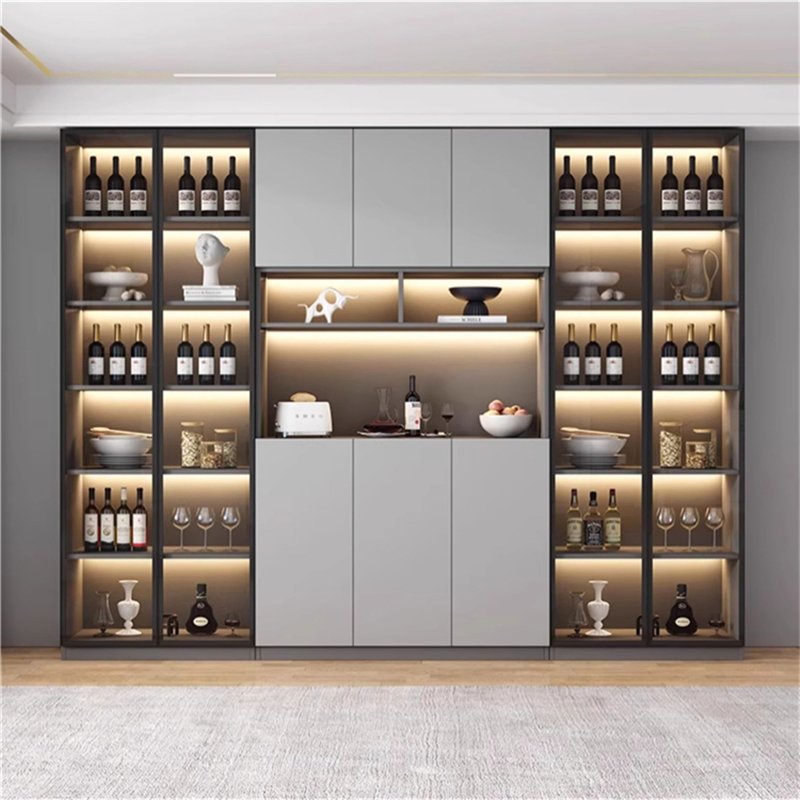 Factory Luxury Metallic Corner Wine Rack &amp; Cellar Cabinet Modern Design by China Manufacturer