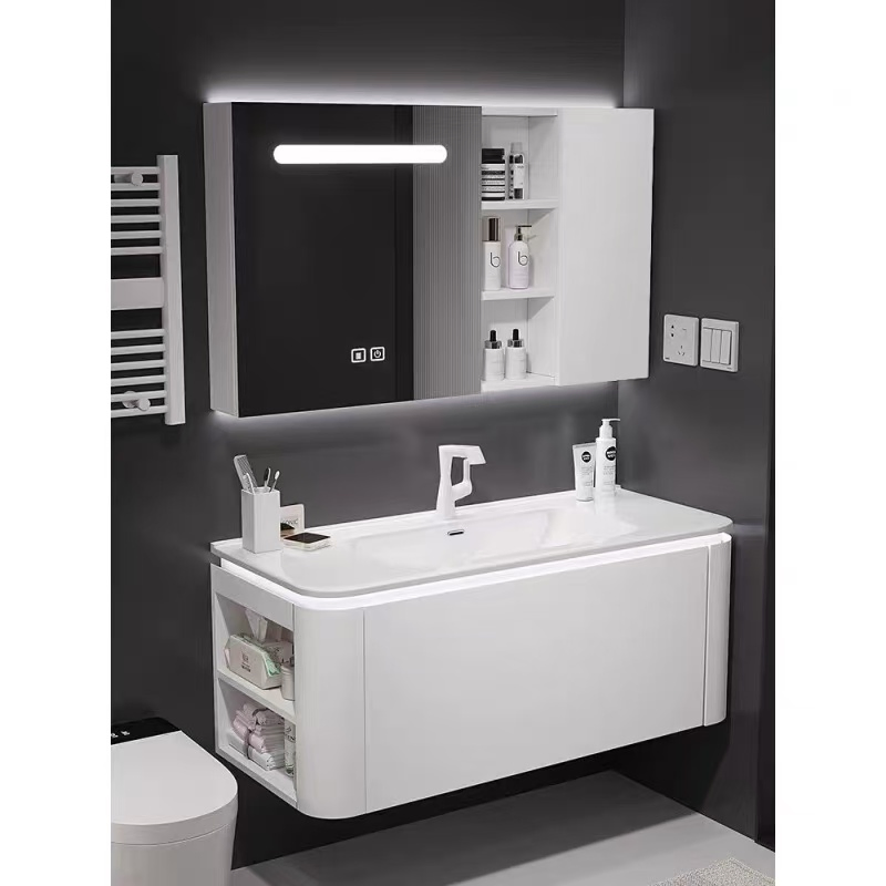 Bathroom PVC Vanity with a Large Drawer and Integrated Top