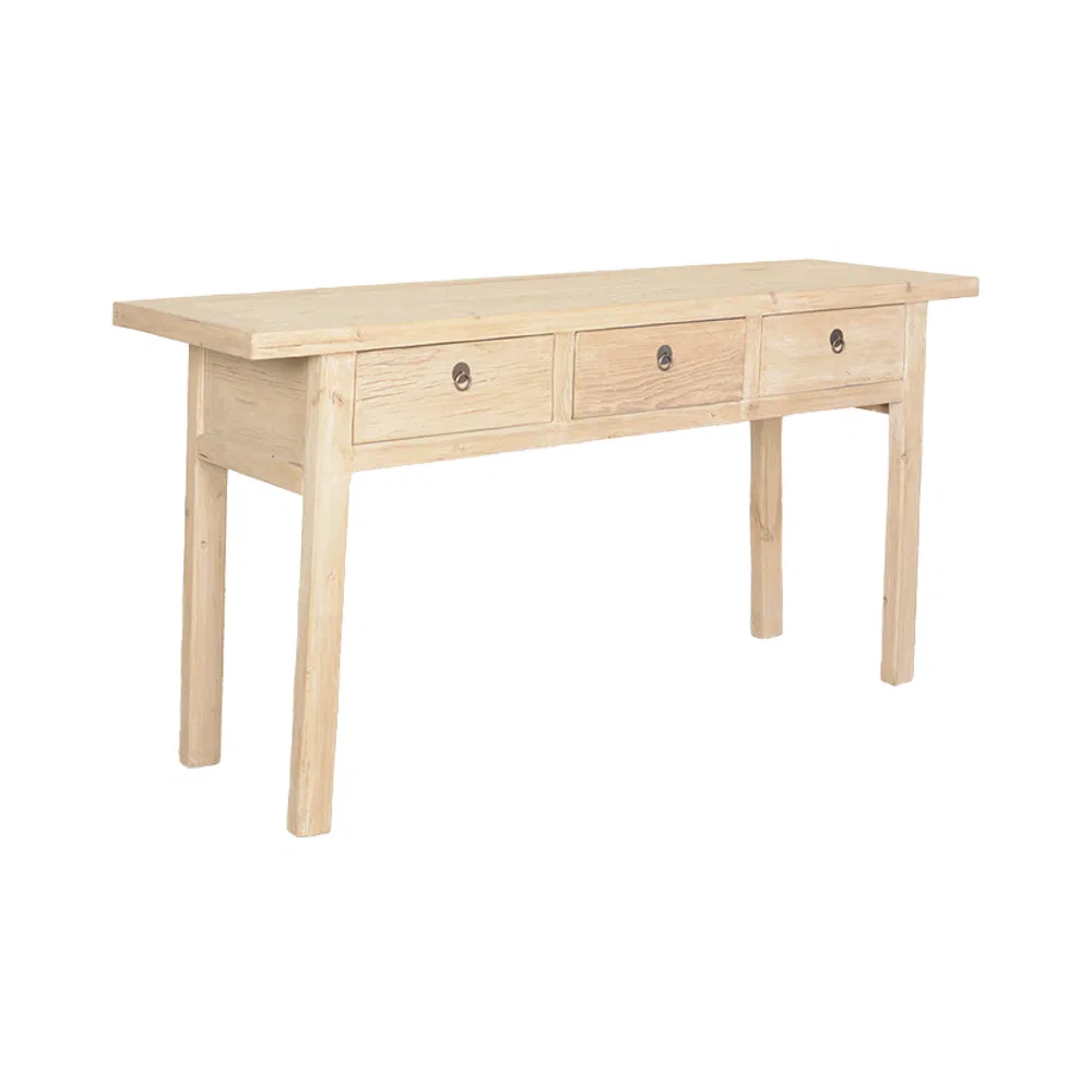 Wood Console Table Detail