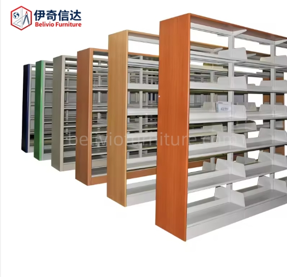 School Furniture Heavy Gauge Cold-Rolled Steel Book Store Furniture Bookshelves Cabinet Library Book Rack School Library Bookshelves