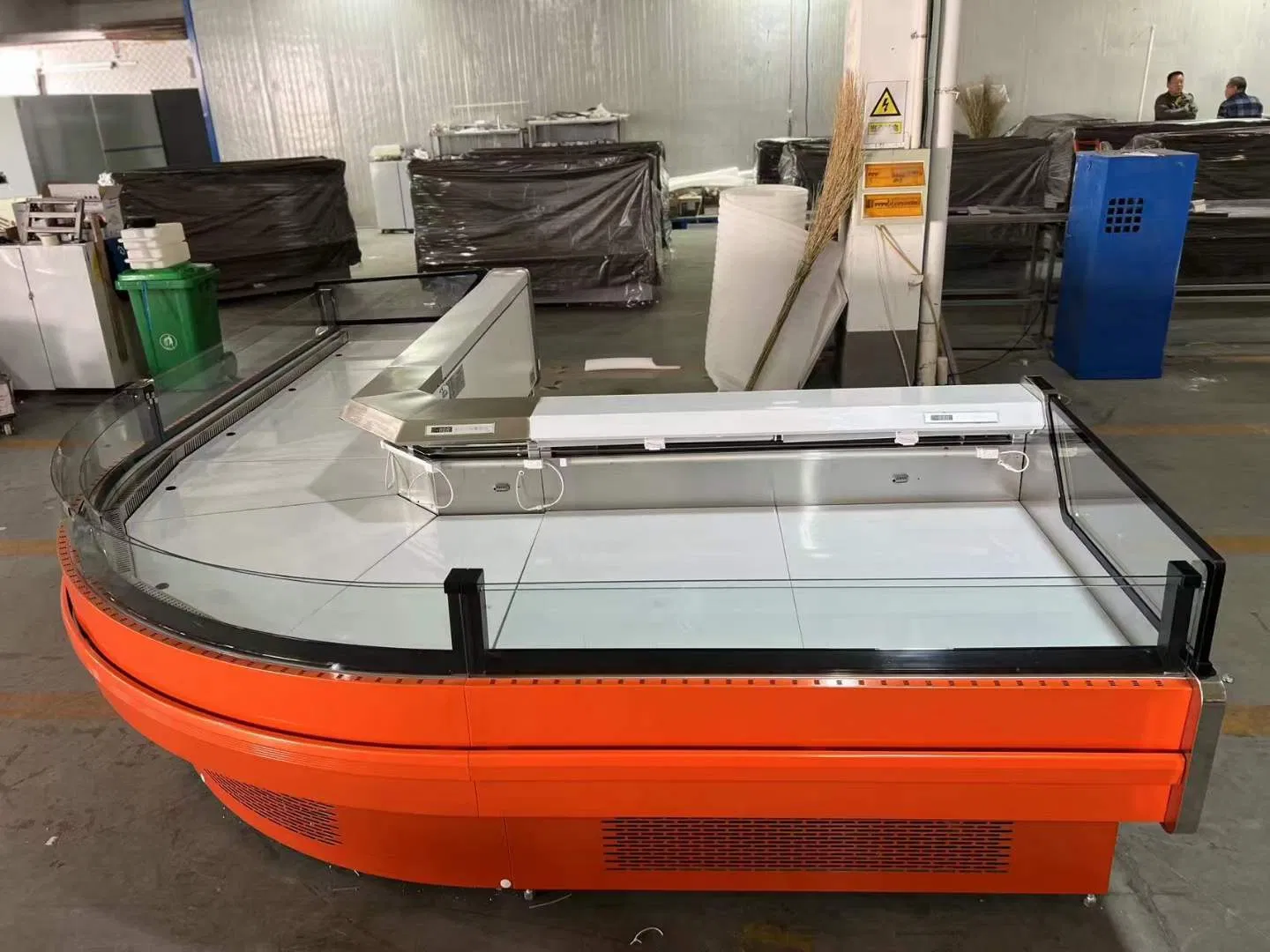 Commercial Supermarket Refrigerator Refrigeration Freezer Butchery Fresh Meat Refrigerated Display Cabinet Corner Cabinet