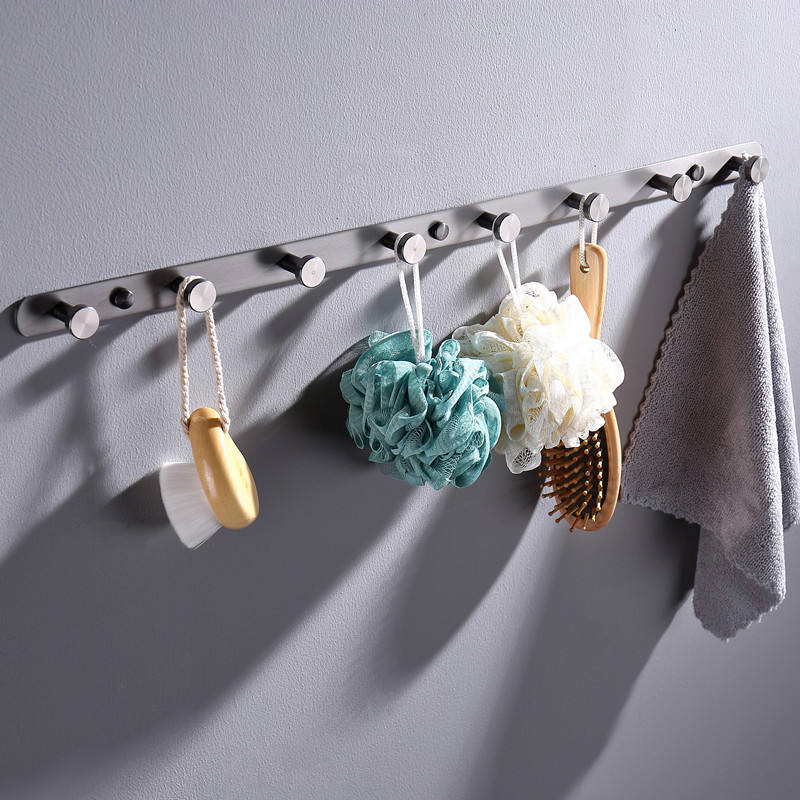 Factory Wholesale Modern Bathroom Washroom Kitchen Accessories Industrial Portable Stainless Steel Wall Mounted Coat Racks Entryway