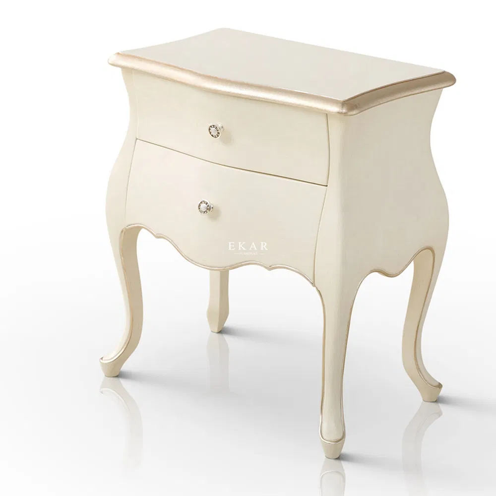 Elegant Simple Design Wooden Furniture Bedroom Nightstand Bedside Table