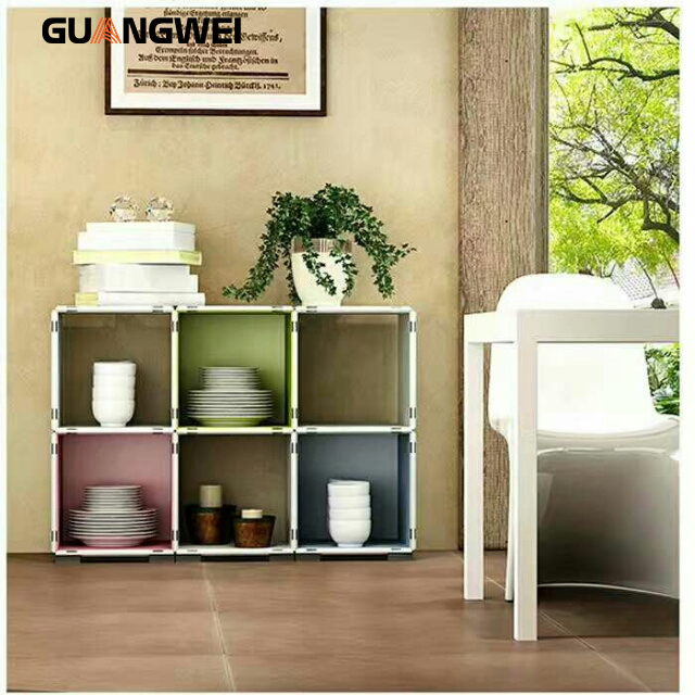 Free Combinable DIY School Library Office ABS Storage Bookshelf Cabinet