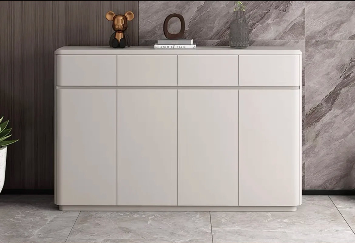 Modern Simplicity Living Room Corner Display Solid Wood Sideboard Shoe Cabinet