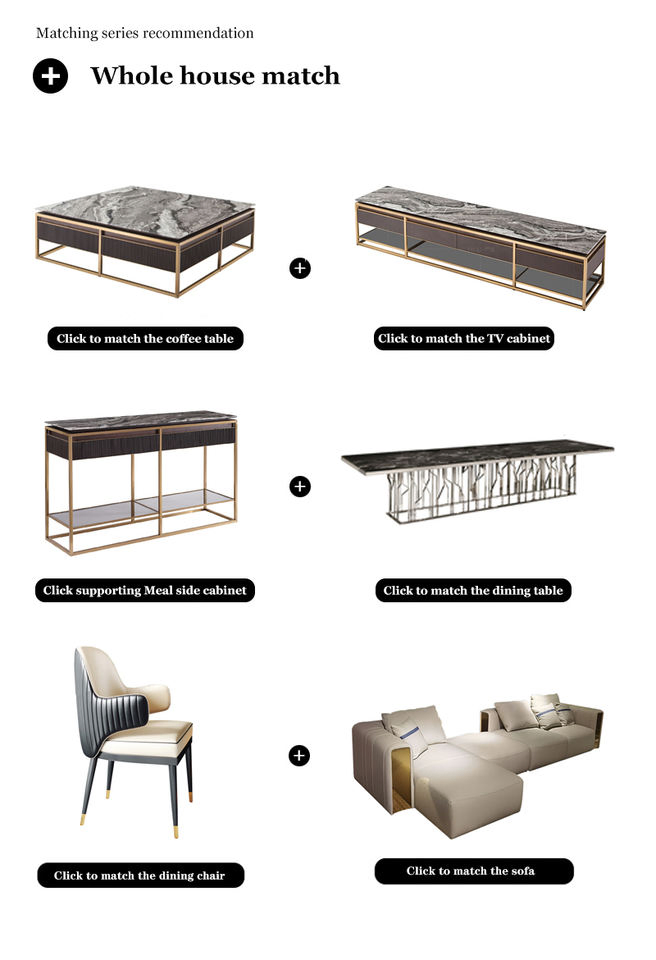 Luxury Gold Stainless Steel Marble Console Table Living Room Furniture Luxurious Modern Console Table with Shelving and Drawers