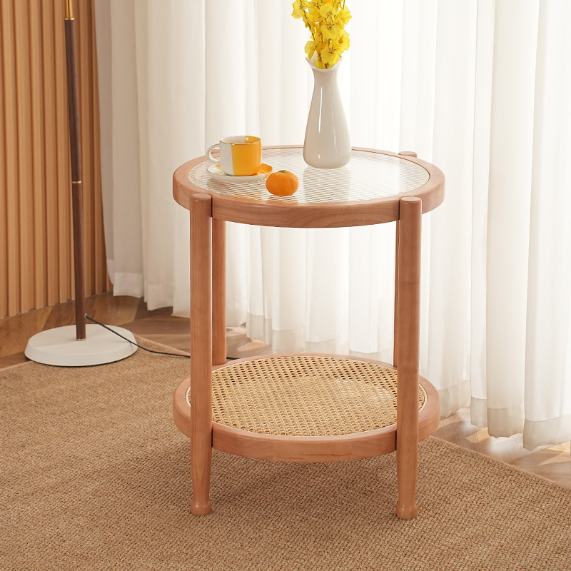 Multifunctional Coffee Table for Living Room with Storage for Books and Cups