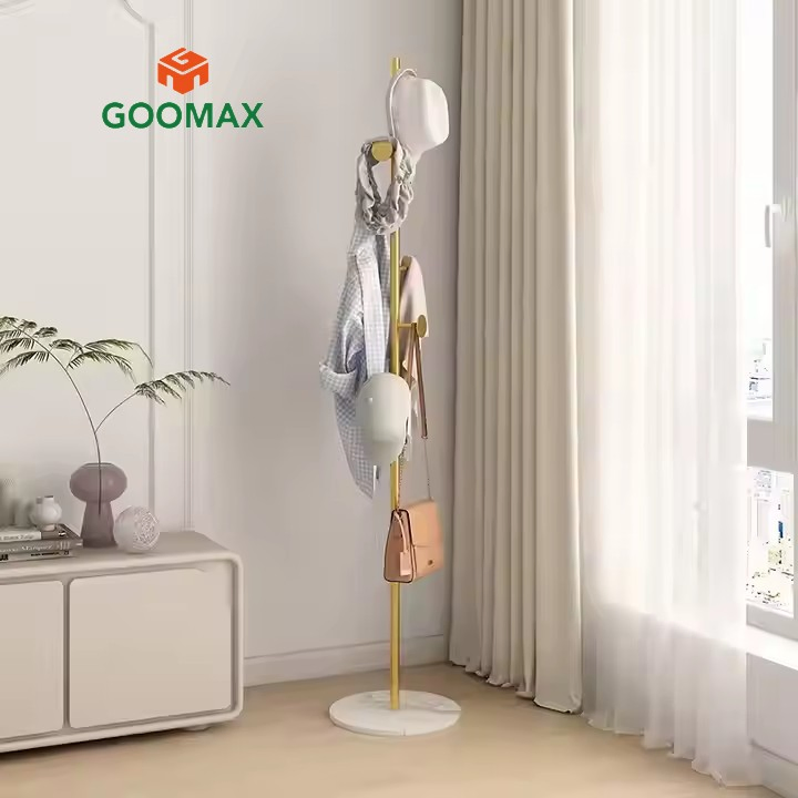 Stylish Wooden Coat Rack with Hooks for Entryway Organization