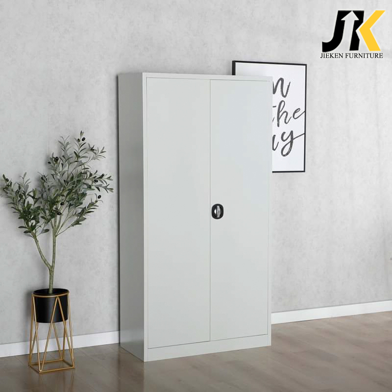 Large Double 2 Swing Door Cupboard Lockable Metal Furniture Trading Storage Office Filing Steel Cabinet