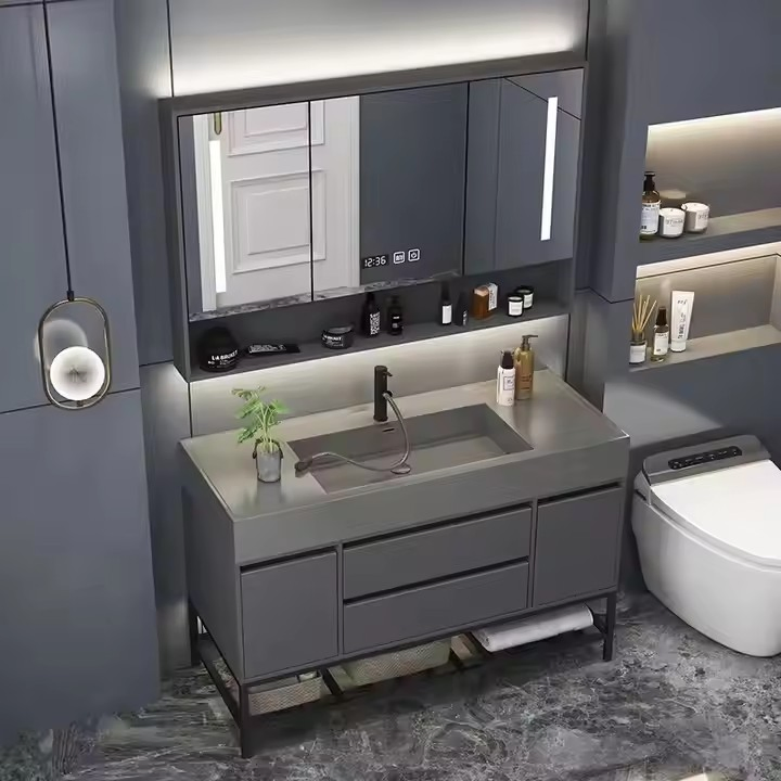 Wholesale Bathroom Sets Vanities with Wash Basin Sink Furniture Luxury Wooden