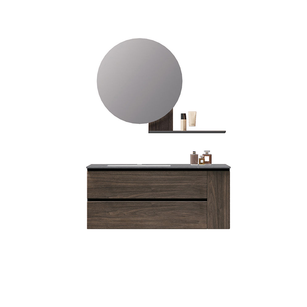 Factory Directly Modern 48inch Sintered Counter Wall Mounted Wooden Custom Bathroom Vanities