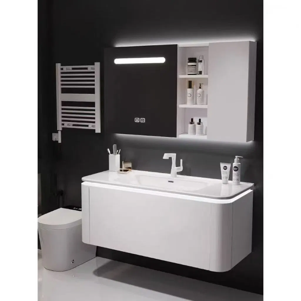 Bathroom PVC Vanity with a Large Drawer and Integrated Top