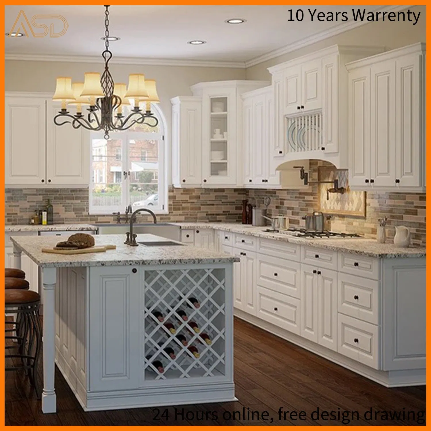 OEM Luxury Modular Design White Modern Stylish Cupboards Wooden Pantry Kitchen Cabinet