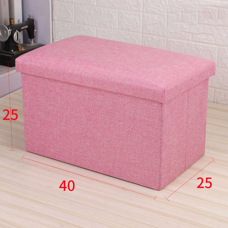 Folding Storage Ottoman Bench with Padded Seat for Bedroom