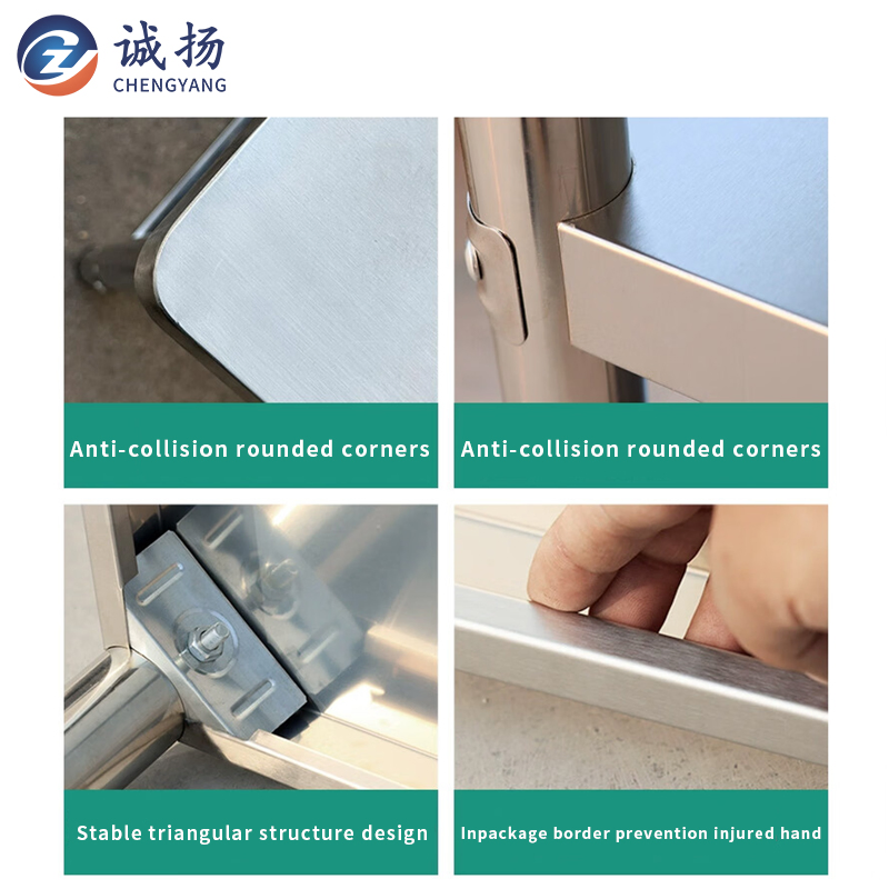 90*60*80 Single Layer Stainless Steel Workbench Kitchen Console Commercial Table Chopping Table