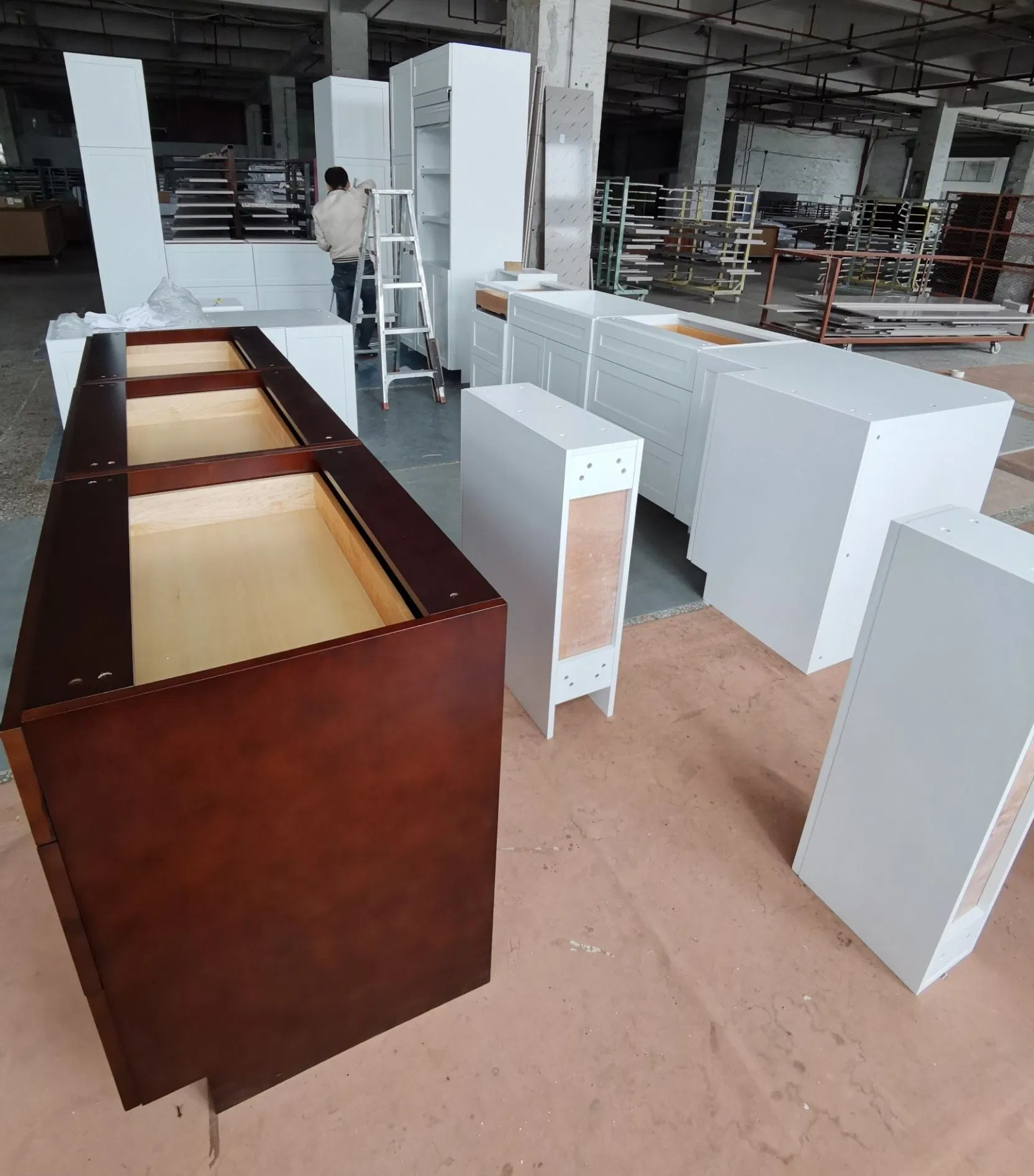 Pantry Home Living Room Furniture MDF MFC Wooden Kitchen Cabinets with Door