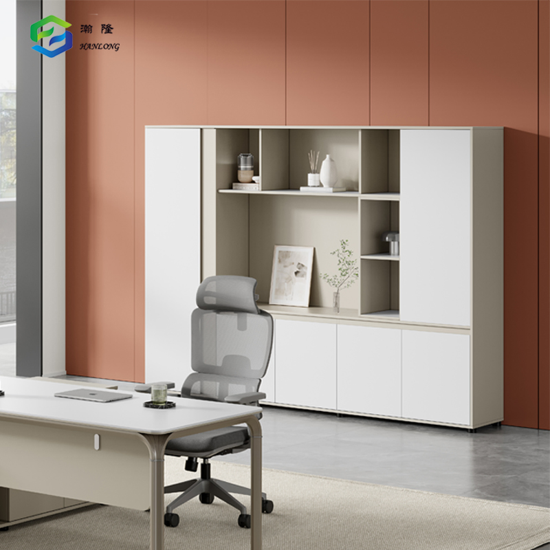 Direct Sales Large Library Bookshelf Modern White Wood Filing Cabinet