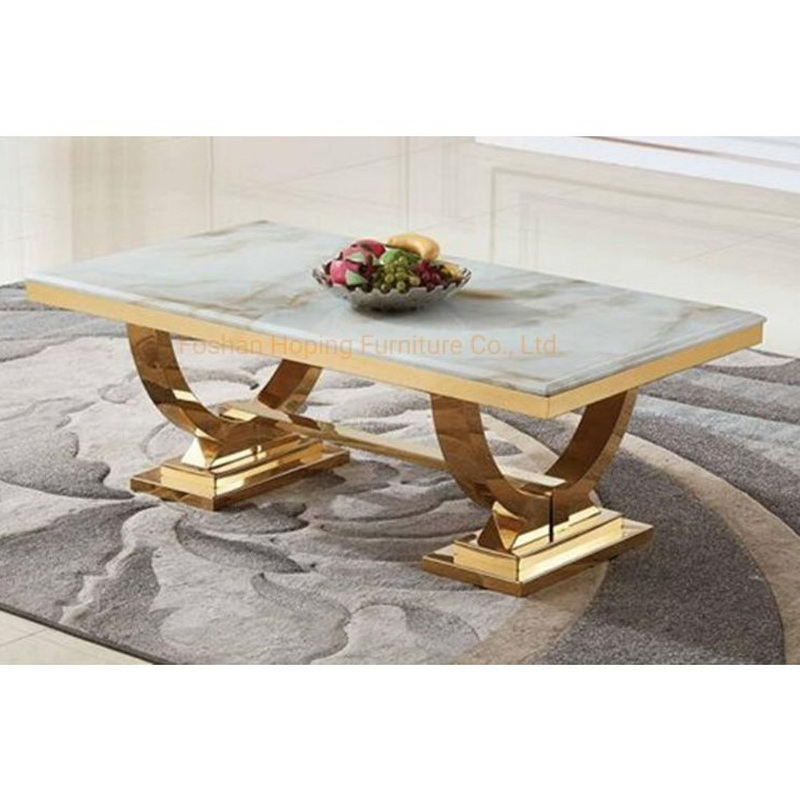 Modern High Dining TV Furniture Wedding Banquet and Table Event Decor Glass Marble Top Counter Console Table Lecture Speak Stage in Metal Base
