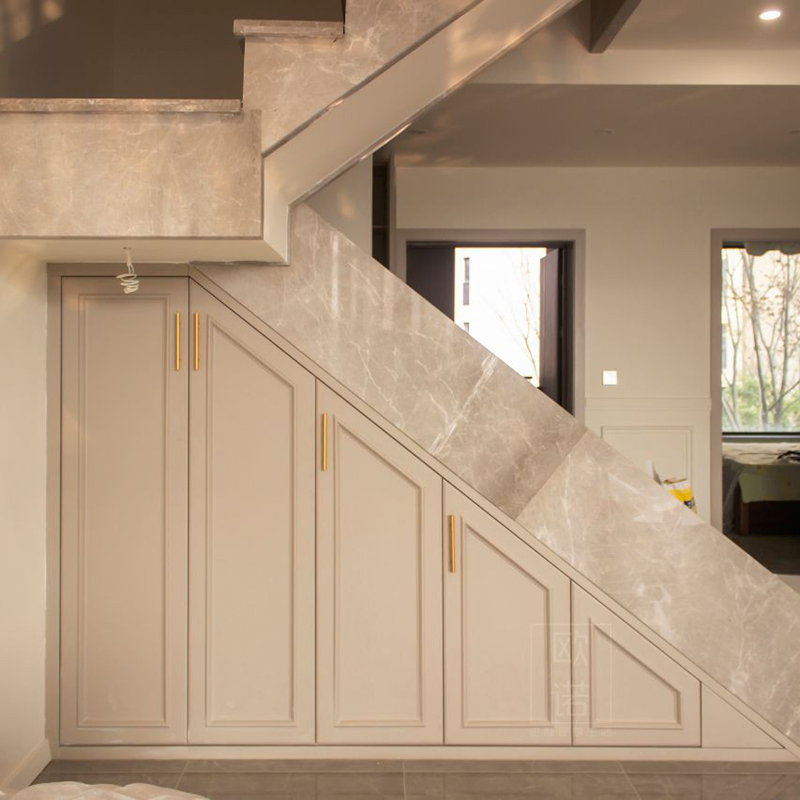 Metal /Aluminum Walnut Cabinet Bar Dining Sideboard Wooden Furniture Multi-Functional Basement Stair Shelf Corner Cabinet Display