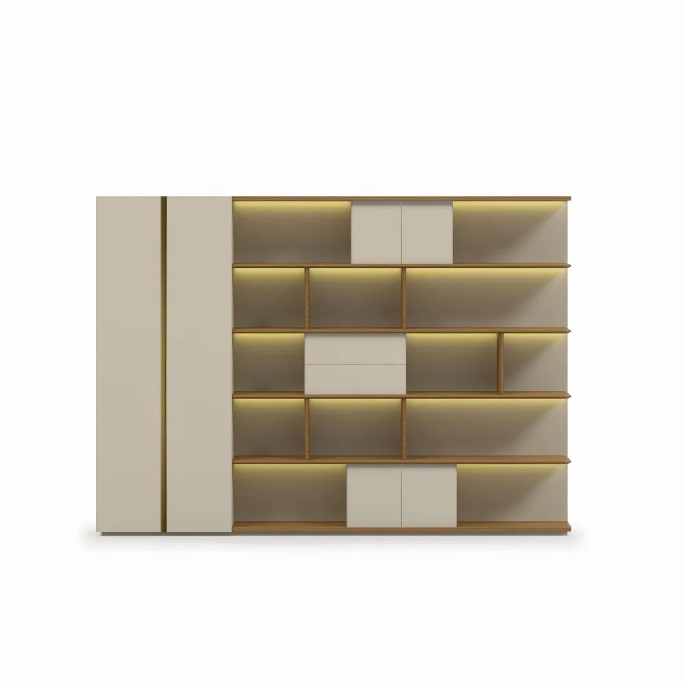 High Quality Home Office Library Storage Furniture Modern Luxury Wooden Boss Administrative Office Cabinet Book Shelf