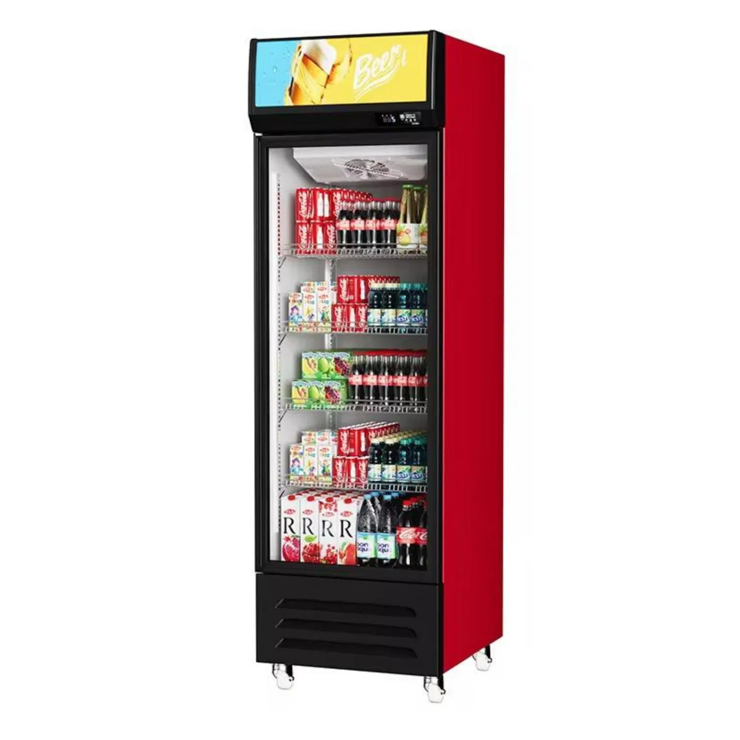 College Dorm Retail Corner Single-Door Refrigerated Beverage Display Cabinet