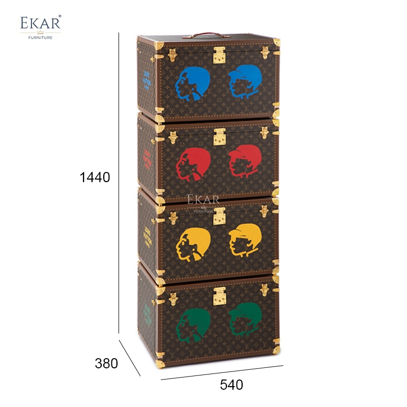 Ekar Cachet Storage Chest Luxury Coffee Table Decorative Storage Box for Luxury Living Spaces