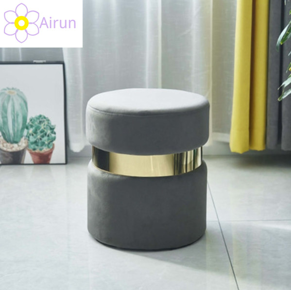 Modern Luxury Round Cube Ottoman Pouf Stool Ottoman Storage Bench