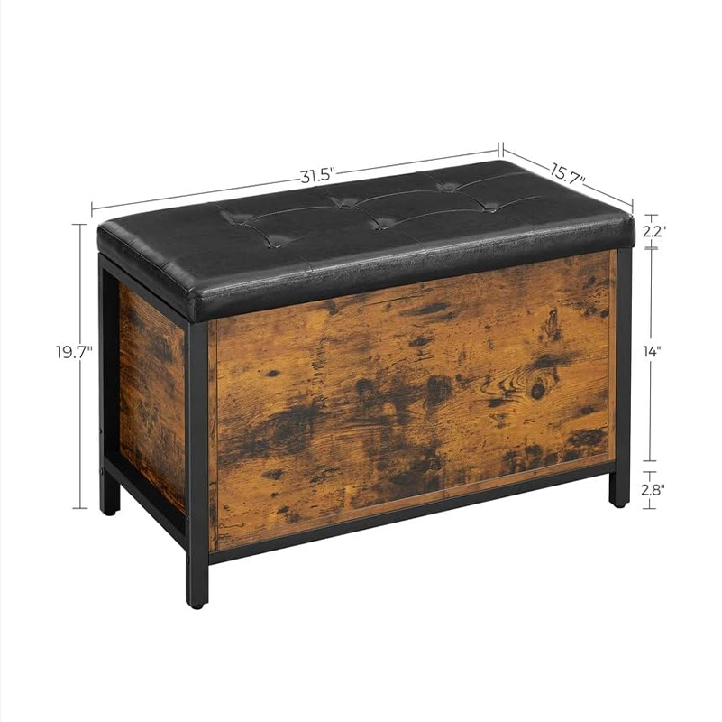 Flip Top Storage Ottoman Entryway Storage Bench with Padded Seat for Hallway Living Room Bedroom