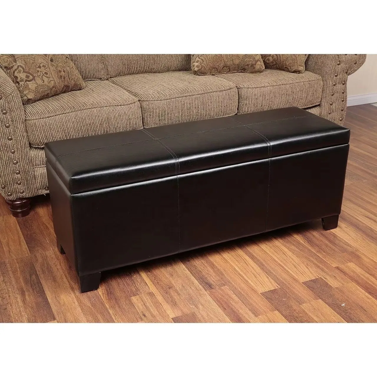 Multi-Functional Ottoman Bench with Hidden Gun Storage Solution