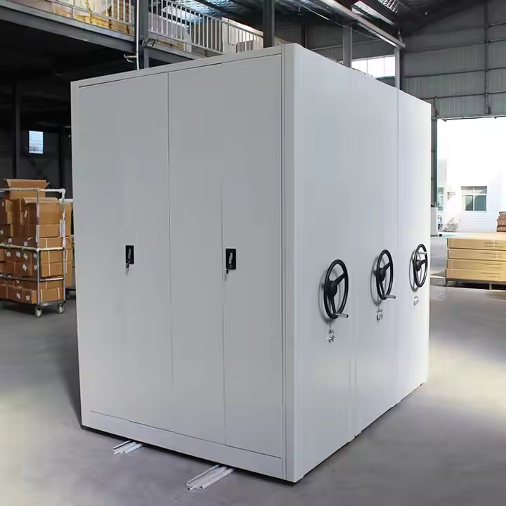 Metal Office Furniture Mobile Filing Cupboard Library Bookshelf Mobile Dense Rack Storage System Mobile Cabinet