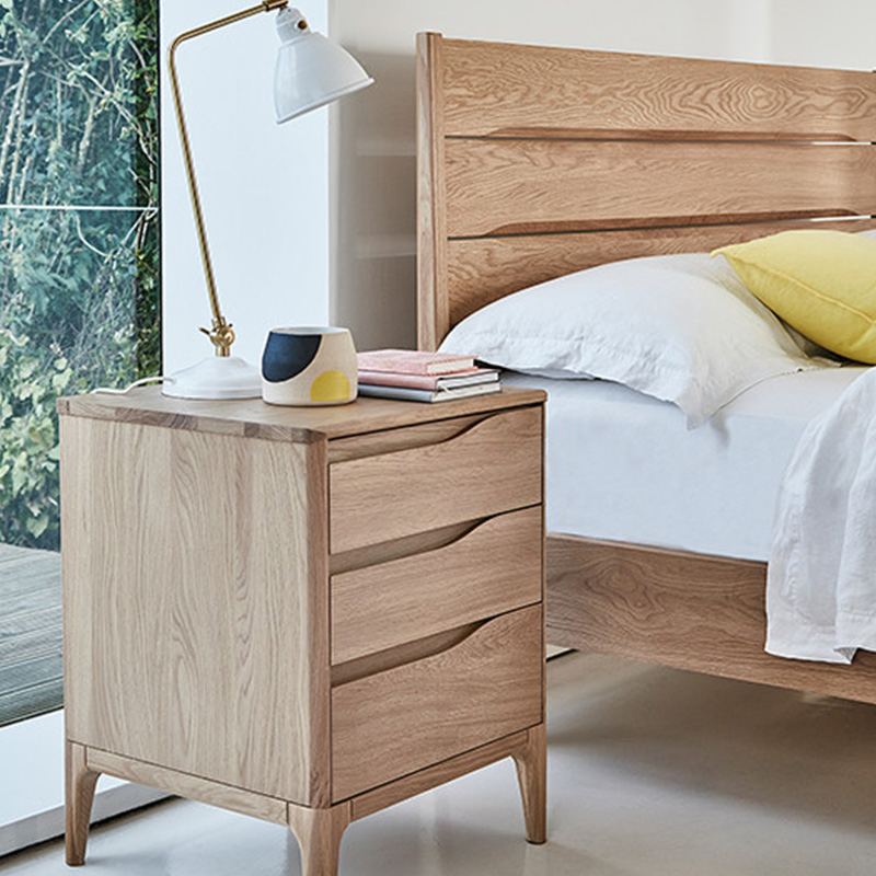 Health Furniture Environmental Protection Wooden Bedside Tables Nightstand Antique Hospital Bedside Table with Storage Drawers