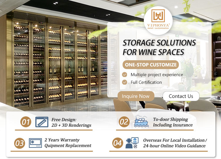 New Style Built in Storage Wine Cellar Furniture Bar Temperature Controlled Wine Rack Cabinet